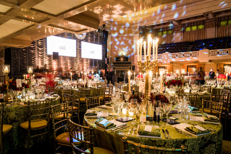 Table set up at The Grand Temple - Freemasons' Hall events